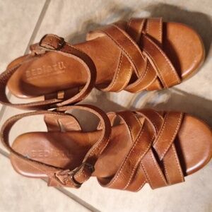 BED|STU Women's Brown Leather Sandals